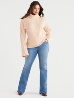 Sofia Jeans Women's Plus Size Cutout Turtleneck Sweater with Sequins, Sizes 1X-5X - Image 2