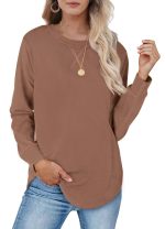 Fantaslook Plus Size Sweatshirts for Women Crewneck Casual Tunic Tops Loose Long Sleeve Shirts